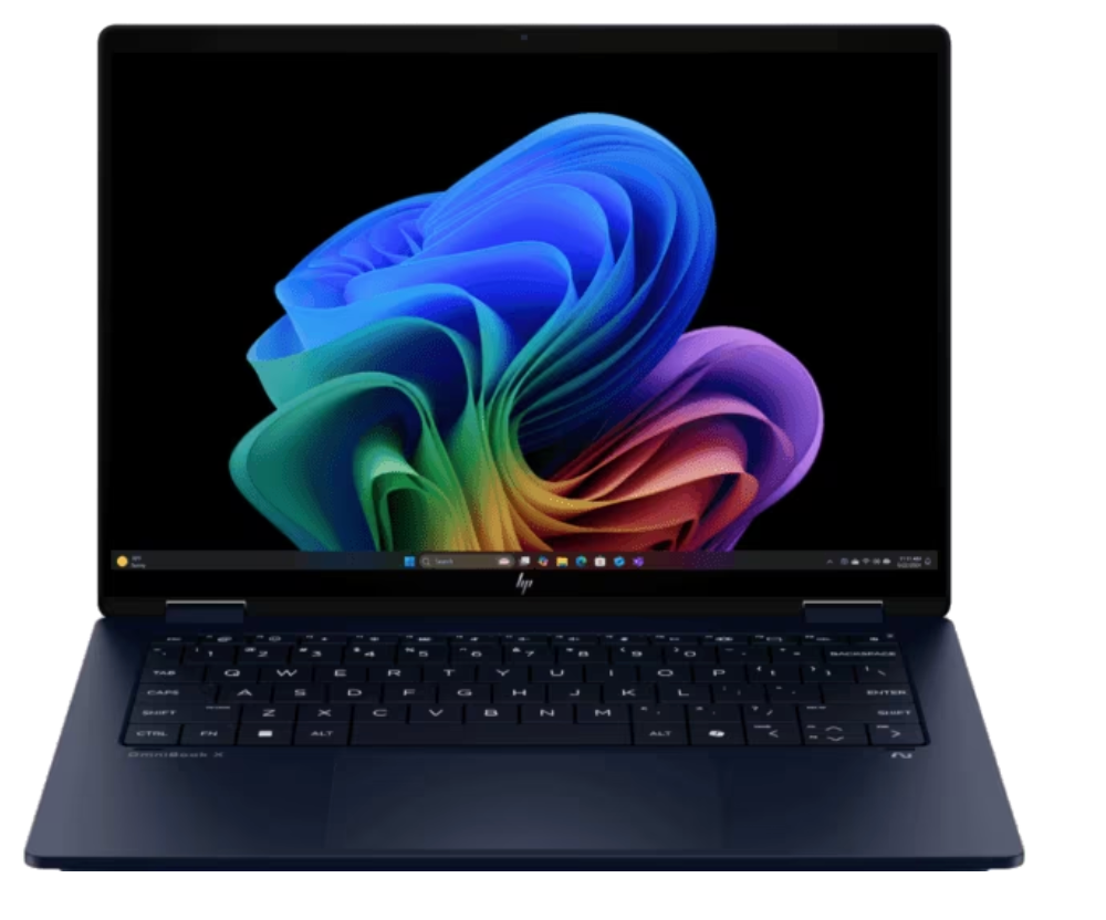 
HP Omnibook X Flip 14-fm0100TU - Ultra 7-256V (8C) 47 NPU TOPs, 16GB LPDDR5X 8533 on-board, 1TB PCIe Gen4, Atmospheric Blue AI logo