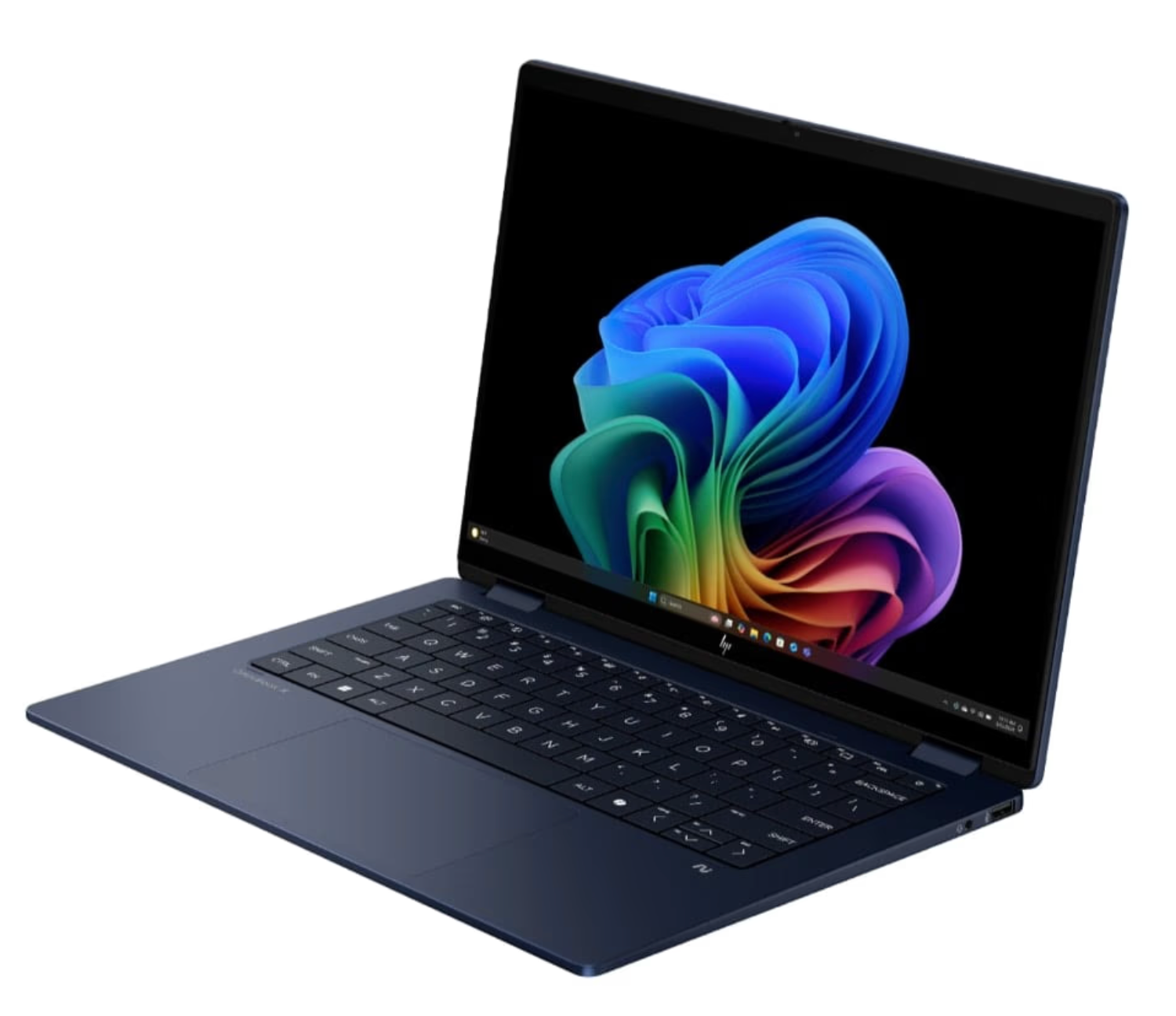 
HP Omnibook X Flip 14-fm0026TU - Ultra 7-256V (8C) 47 NPU TOPs, 16GB LPDDR5X 8533 on-board, 512GB PCIe Gen4, Atmospheric Blue AI logo